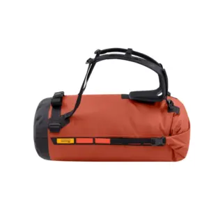Big River Dry Backpack 75 Liter, wasserdichter Rucksack in Orange und Schwarz, ideal für Motorrad-Camping-Abenteuer